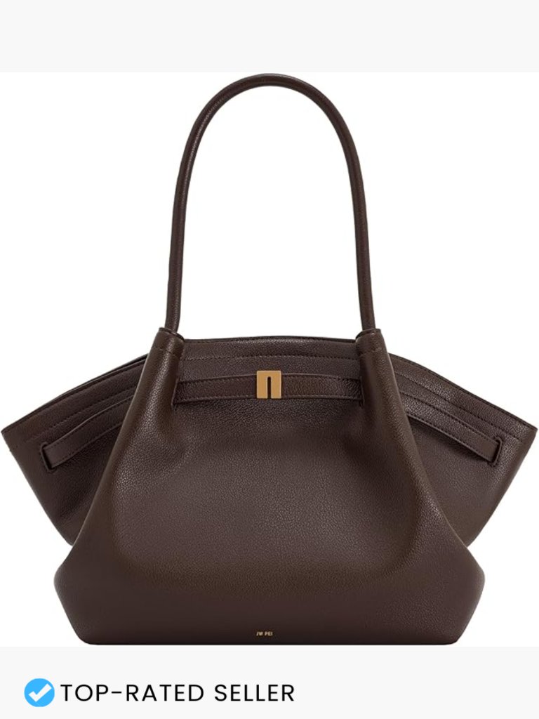 Medium Vegan Leather Tote Bag Everyday Handbag Shoulder Crossbody Work Chic
